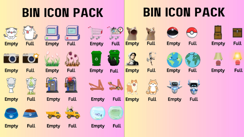 Bin Icon Pack